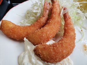 ニュー飯塚の海老フライ定食