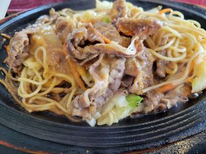 福岡レイクサイドでビーフバター焼き、初物だよ😃