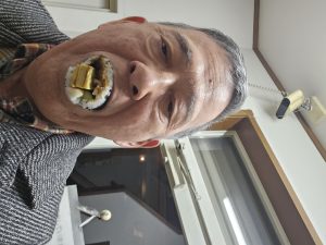 一人で恵方巻(￣□￣;)!!